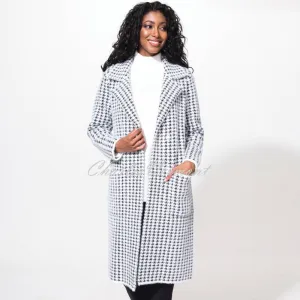 Alison Sheri Knitted Houndstooth Coat - Style A42325