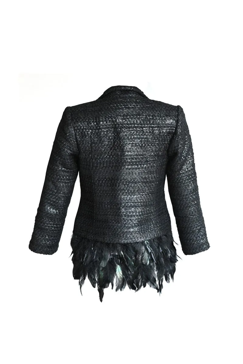 APHRODITE BLACK WOOL BLAZER