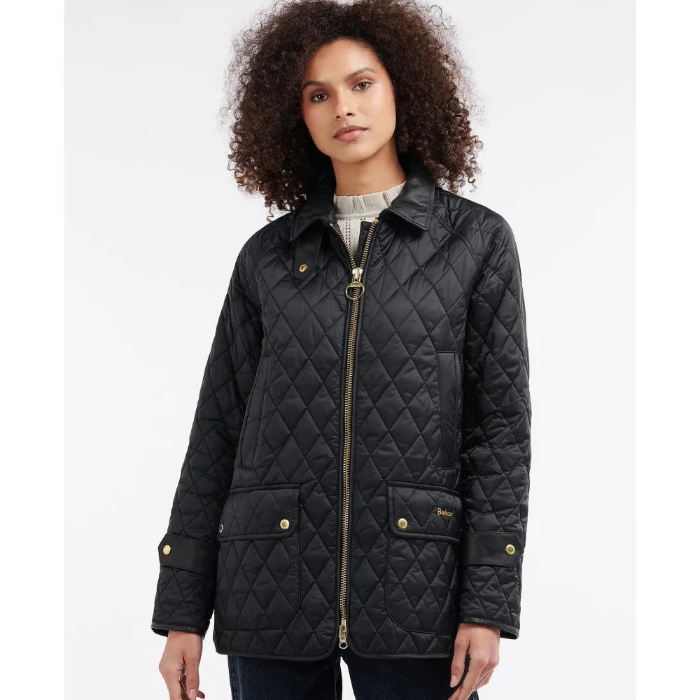 Barbour Kelham Ladies Quilted Jacket - Black/Ancient