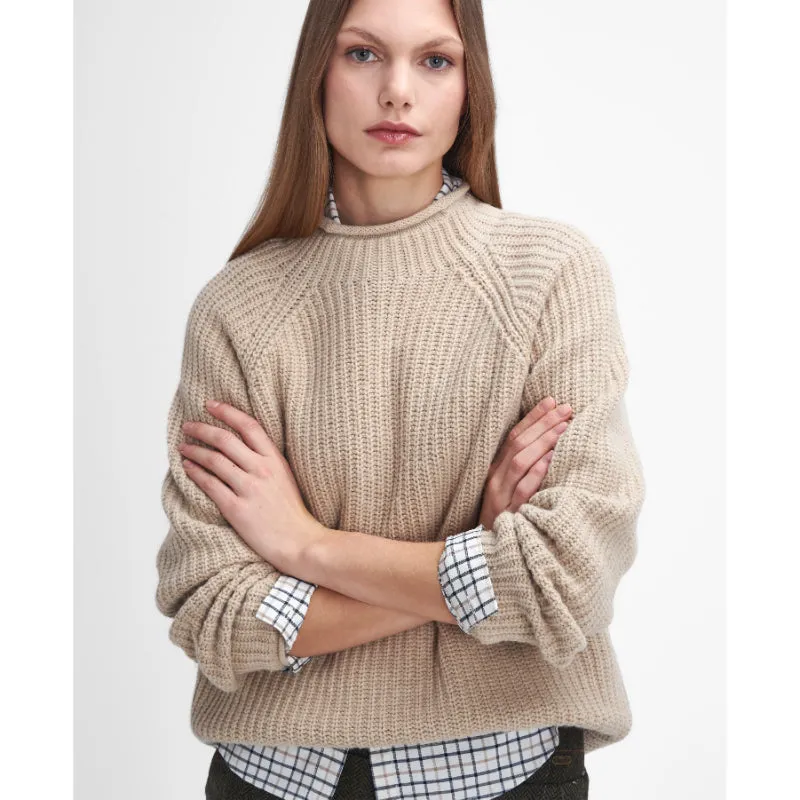 Barbour Willows Knitted Ladies Jumper - Oatmeal