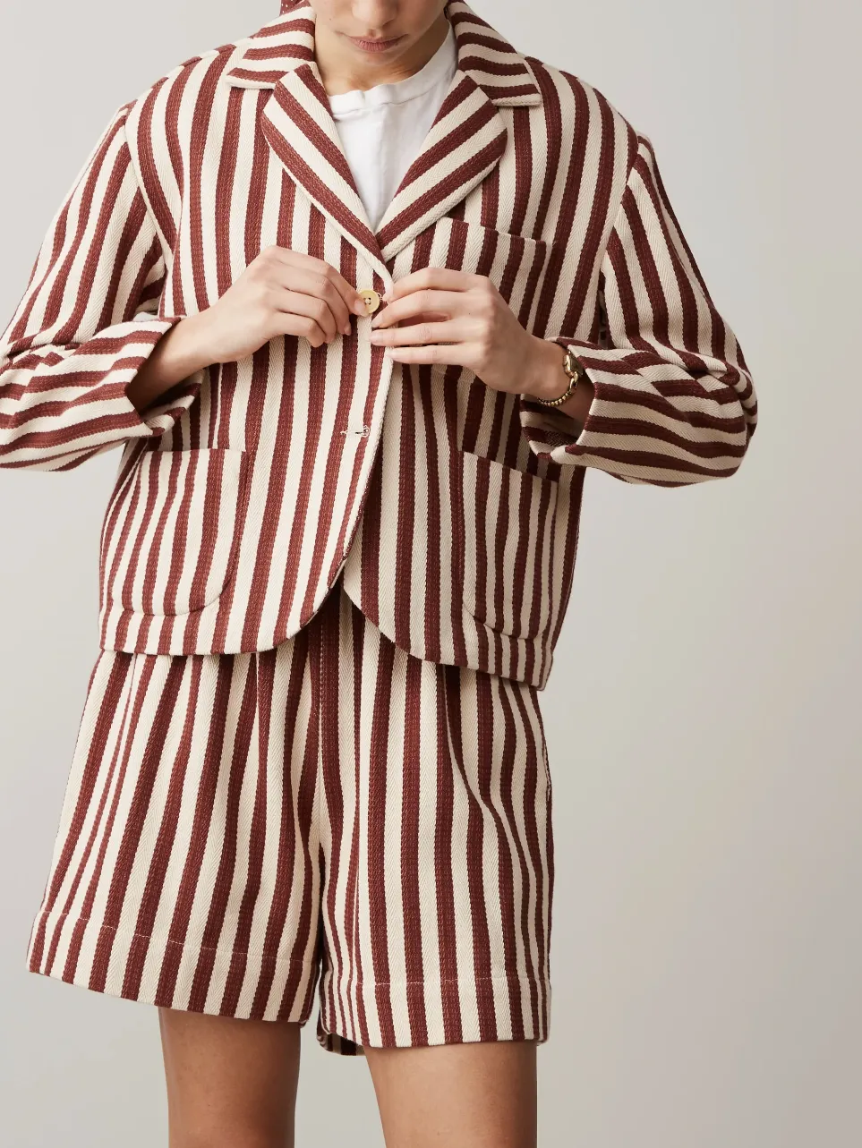 Bernay Jacket - Auburn Stripe