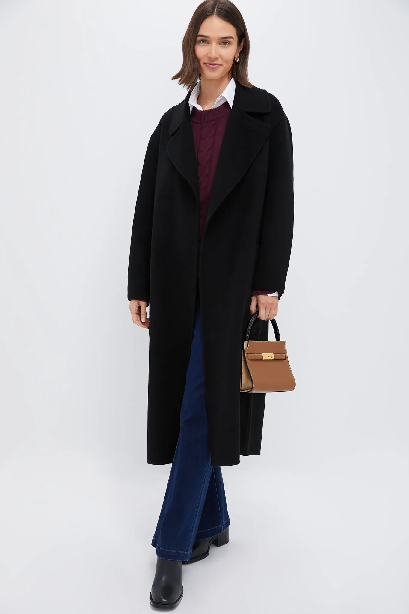 Black Wool Trinity Coat