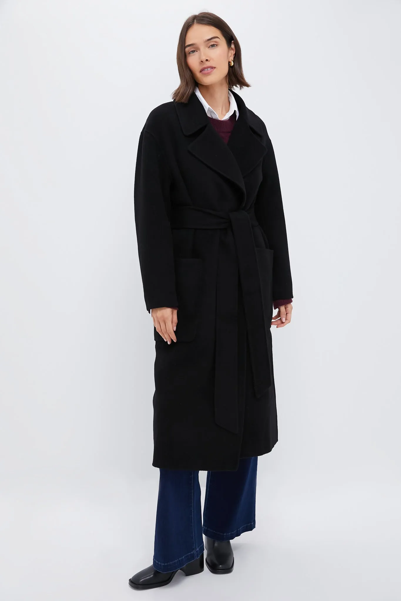 Black Wool Trinity Coat