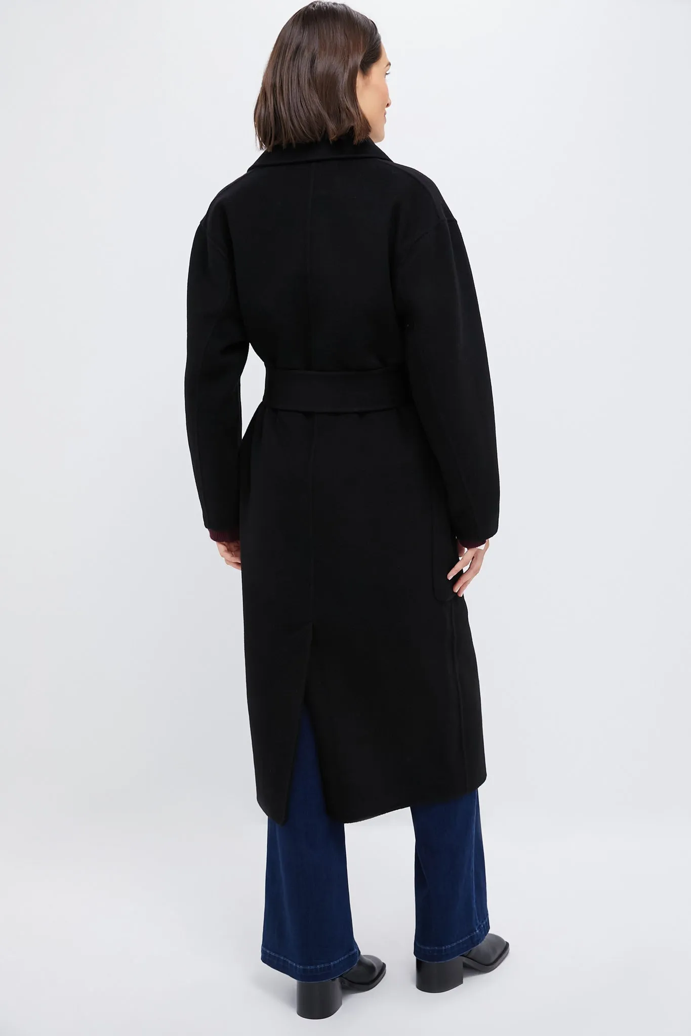 Black Wool Trinity Coat