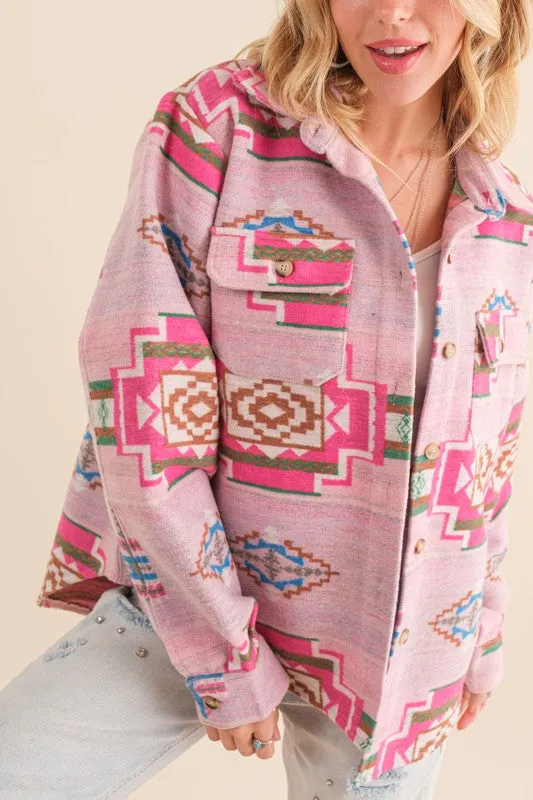 Blue B Phoenix Jacquard Aztec Shirt Jacket