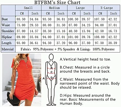 BTFBM Women's Modern/Fitted, Orange Red, Small