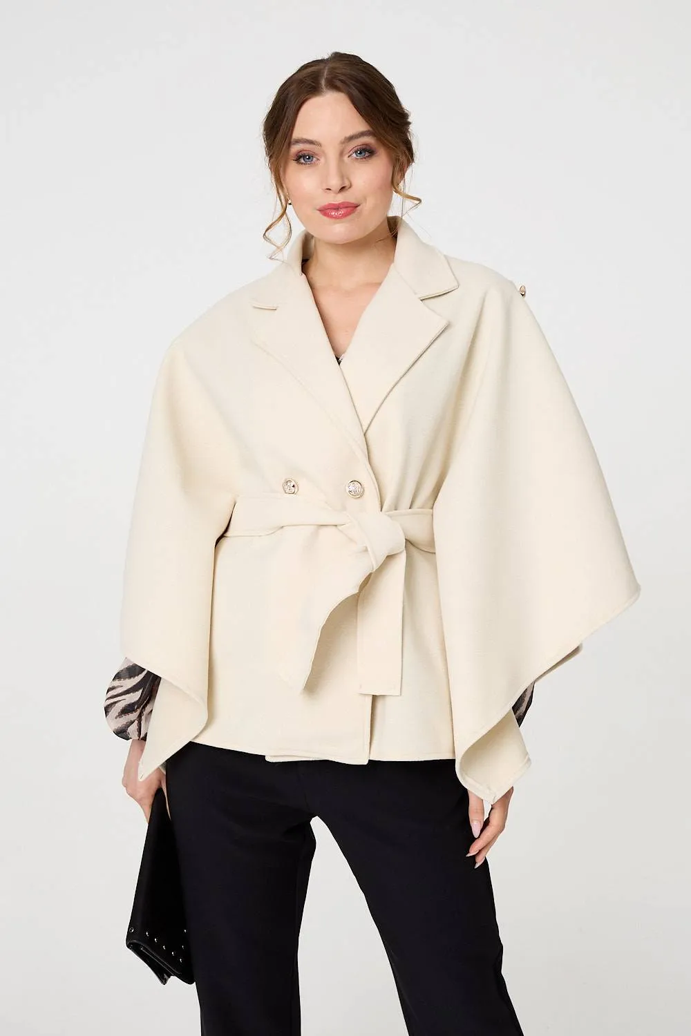 Cape Coat With Belt