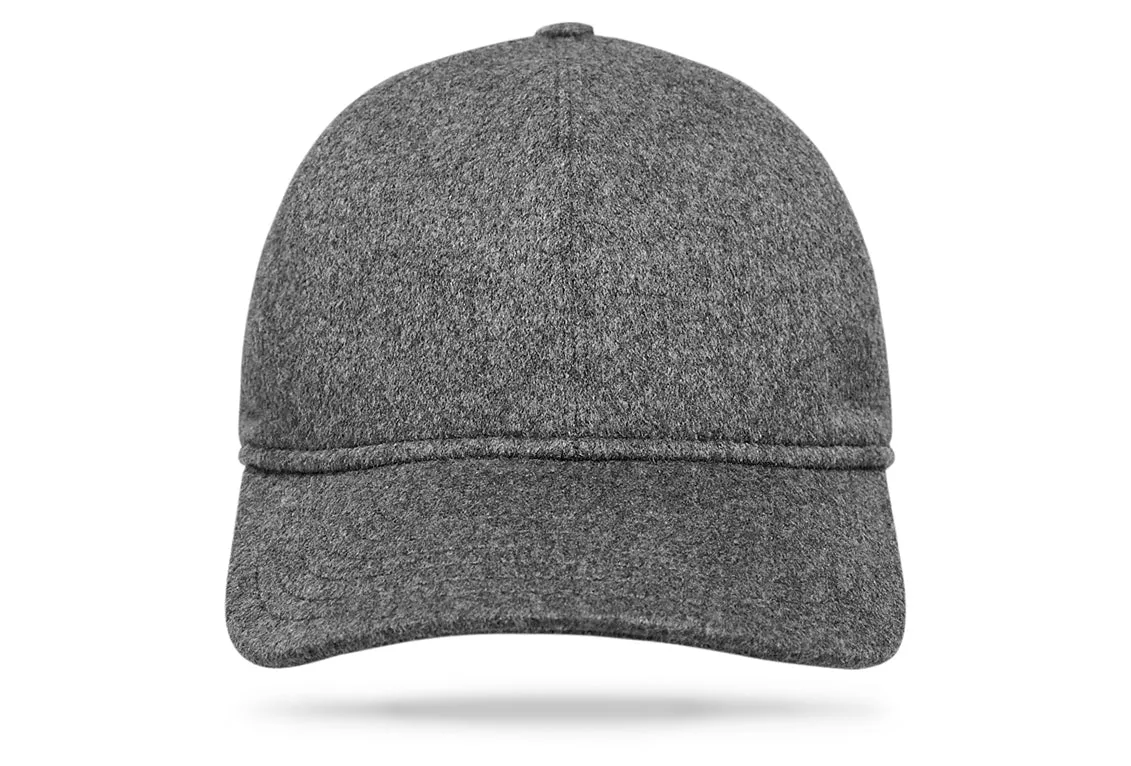 Cashmere Baseball Cap - Heather Grey