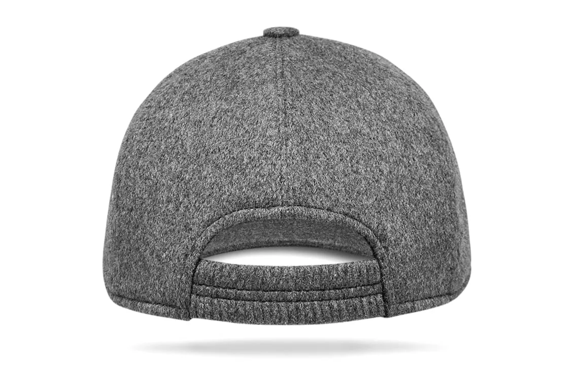 Cashmere Baseball Cap - Heather Grey