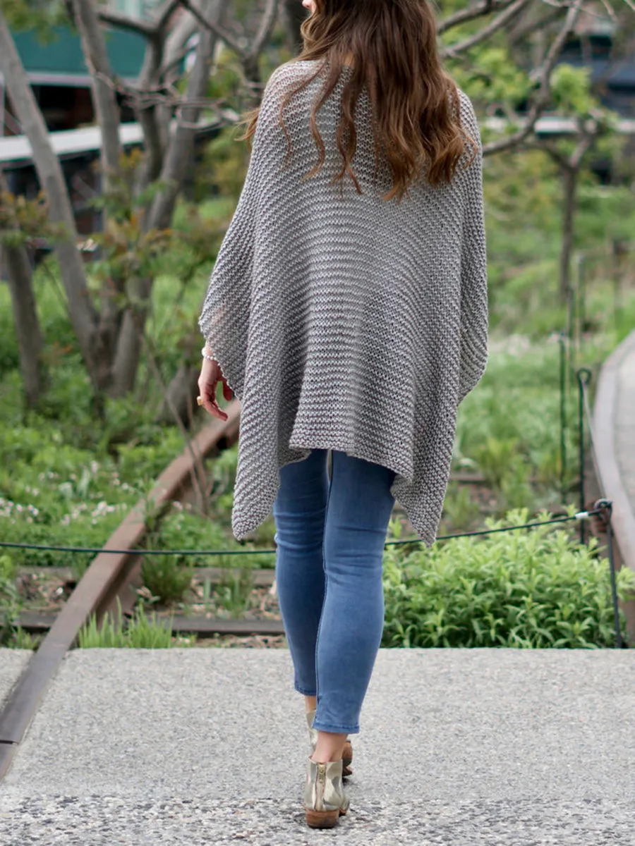 Casual Solid Color Shawl Coat Cardigan