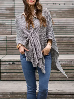 Casual Solid Color Shawl Coat Cardigan