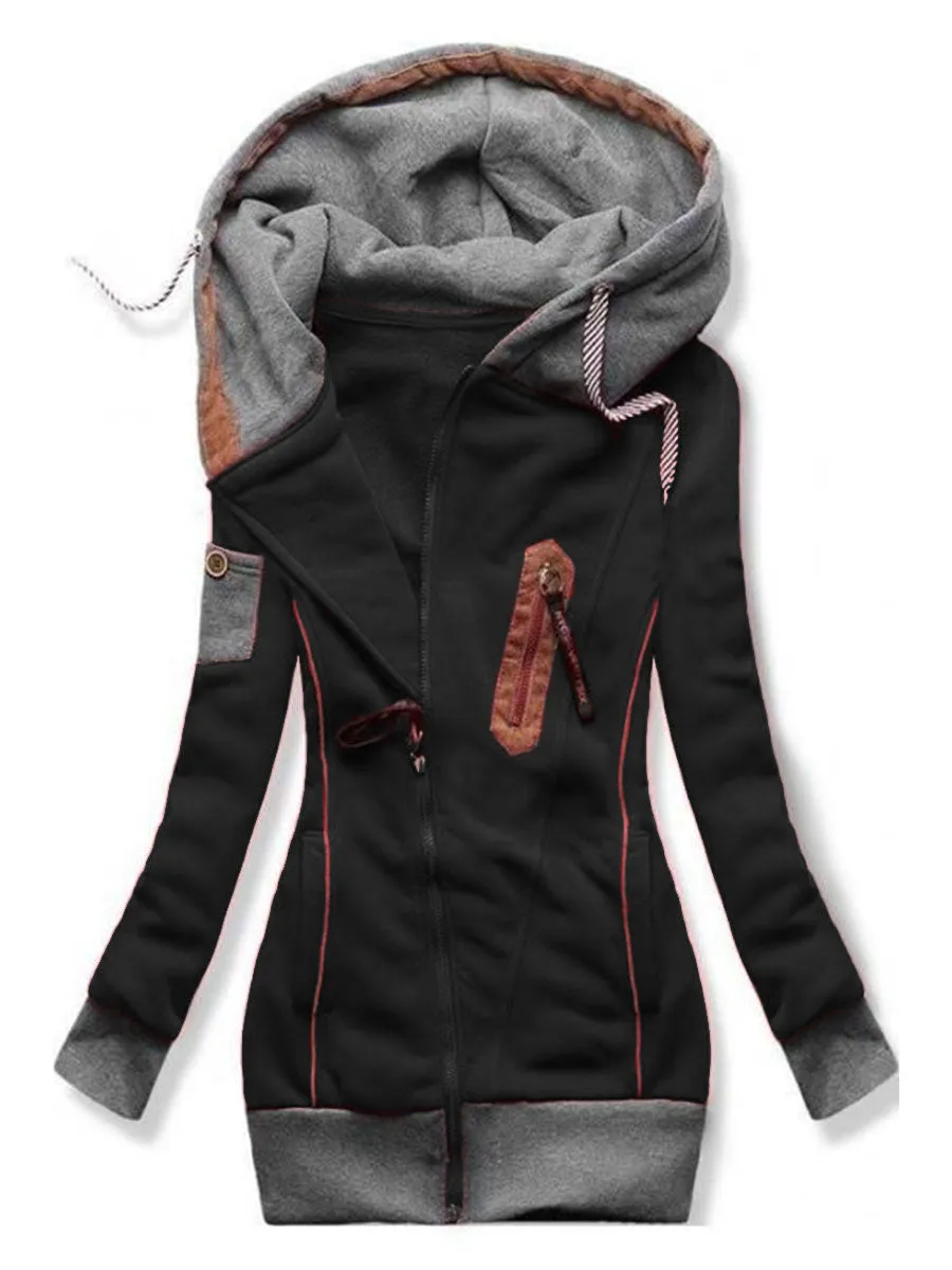 Casual Women'S Hooded Zipper Jack