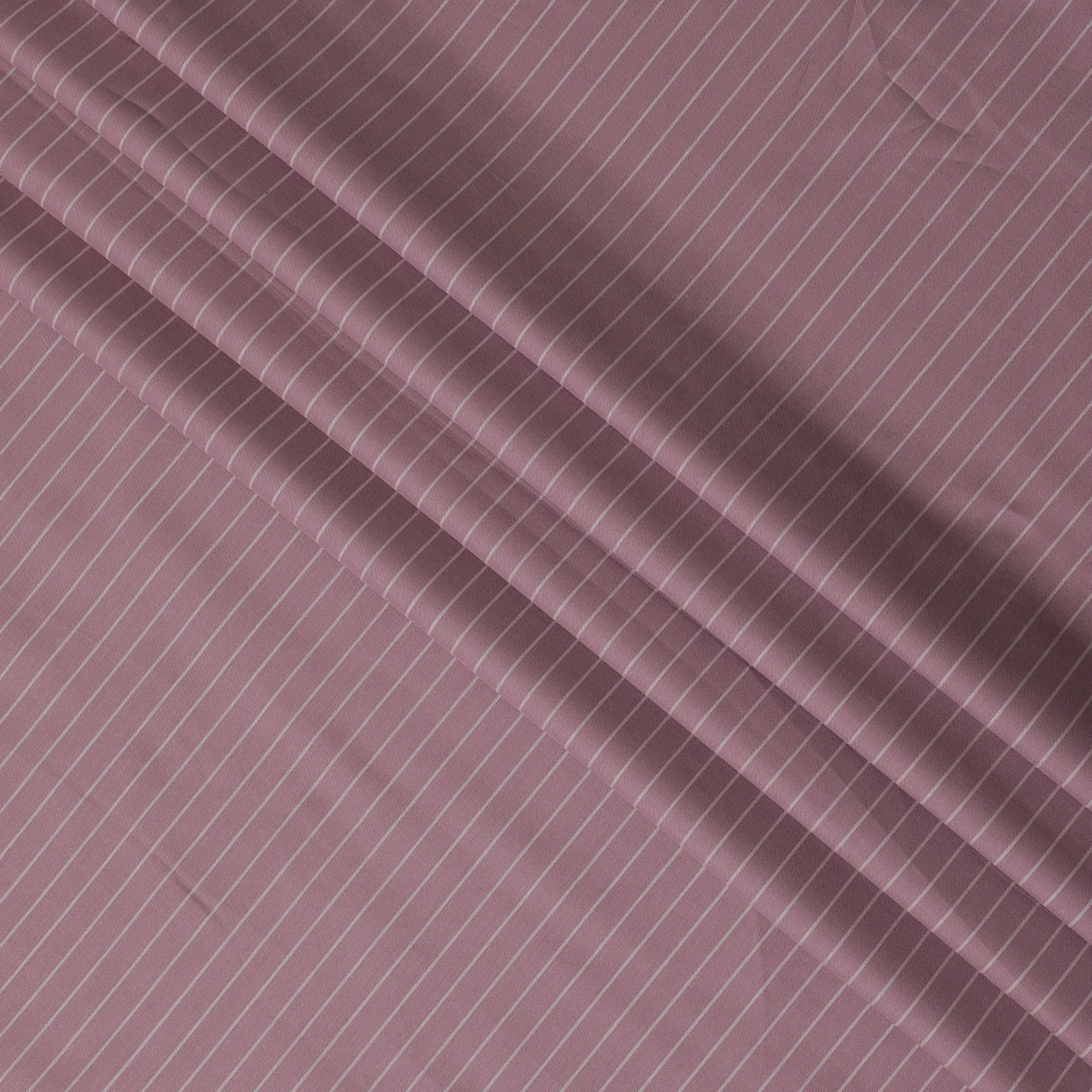 Charming Mauve Striped 100% Cotton Shirting Fabric - Luxurious Texture, 150cm Width-D18570