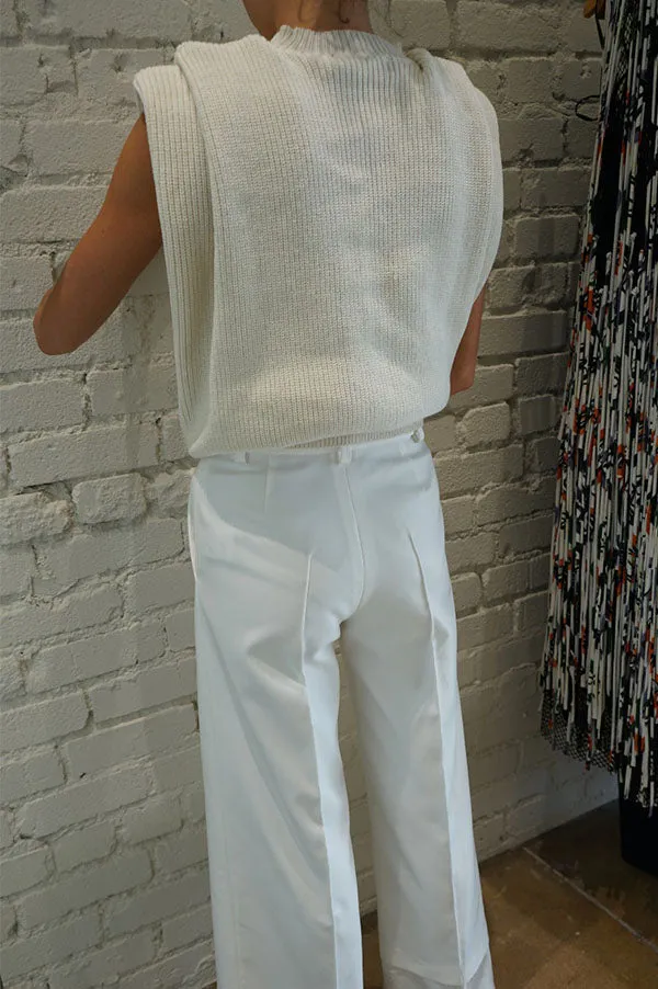 Cream Sleeveless Knit