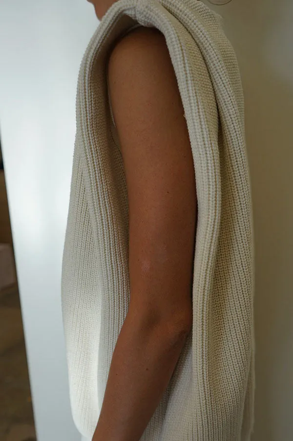 Cream Sleeveless Knit