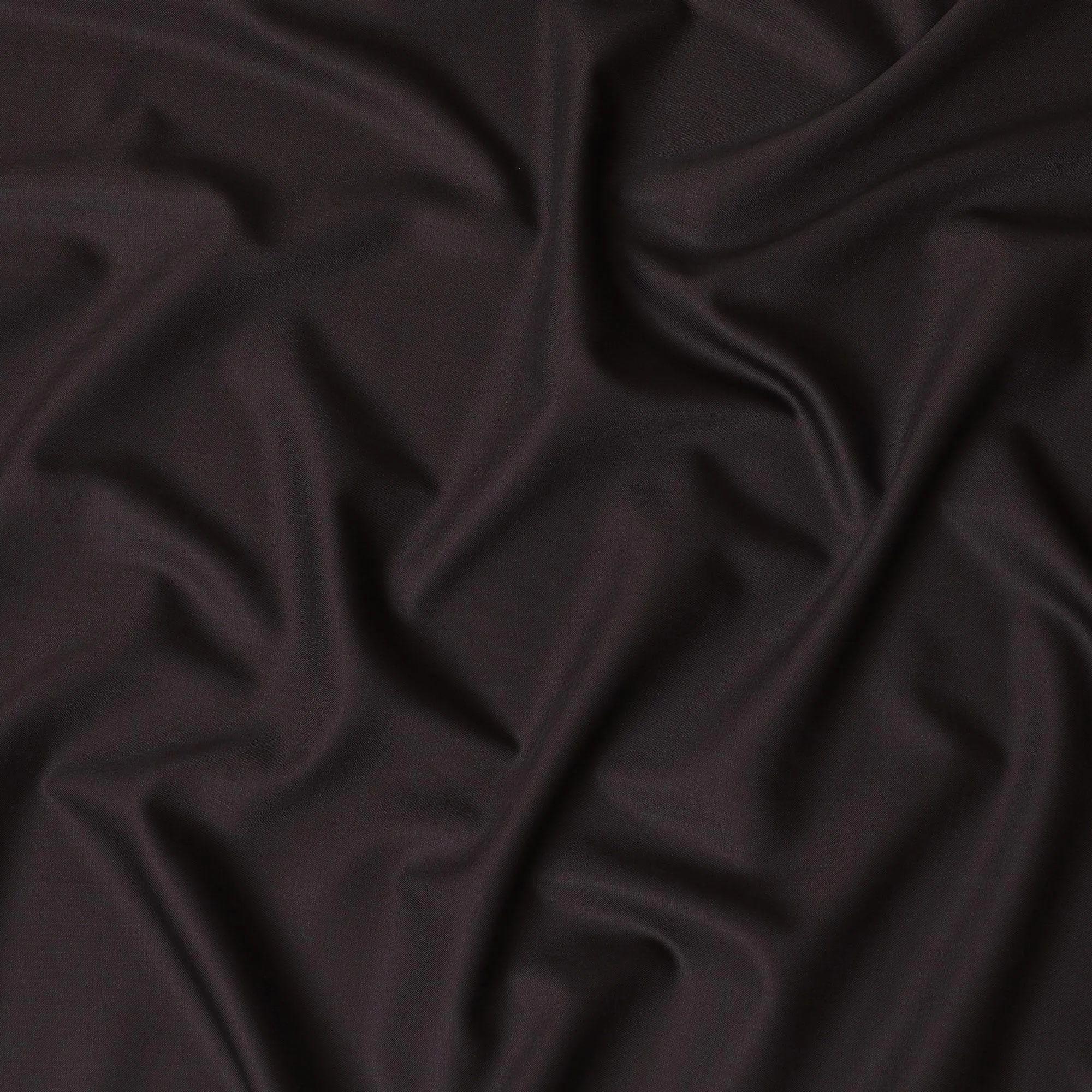 Dark brown Plain Premium pure Italian Super 150's wool suiting fabric-D16468