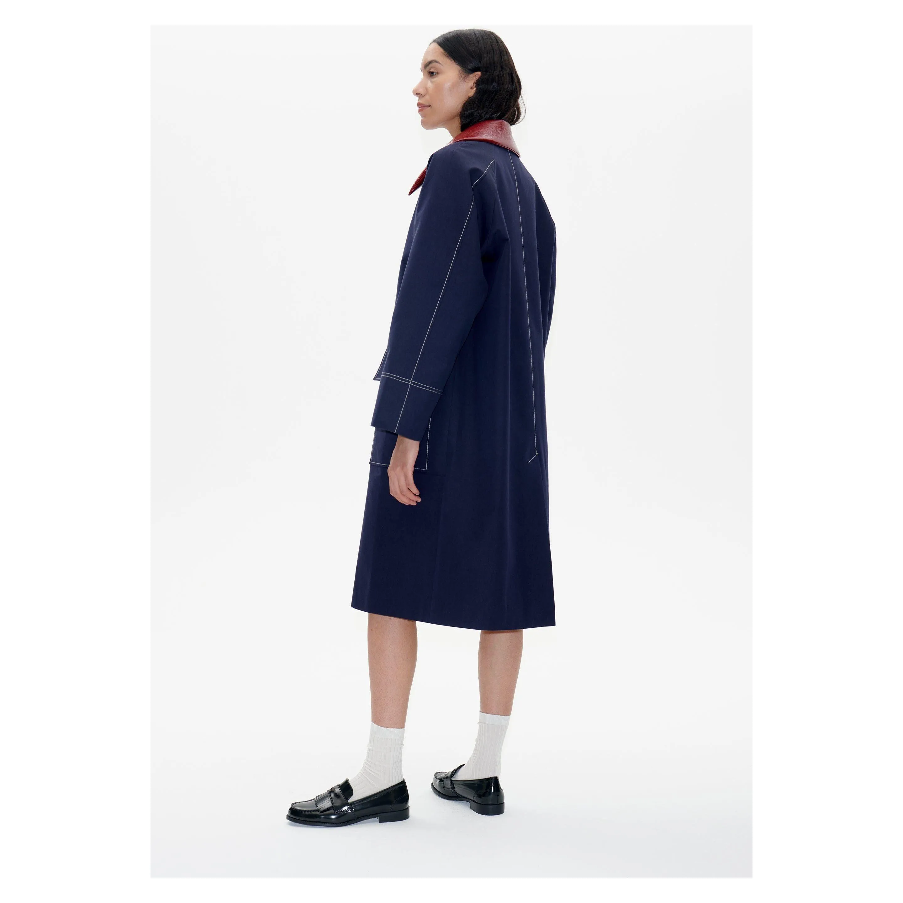 Denela Coat Dark Blue