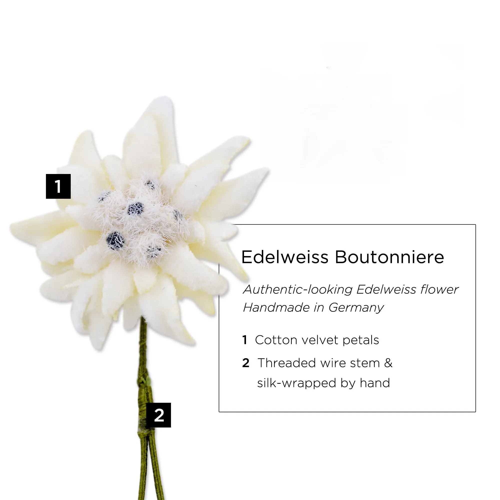 Edelweiss Boutonnière Flower