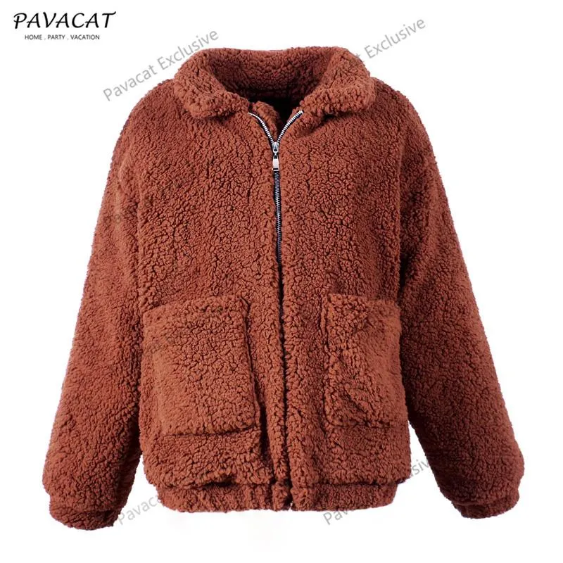 Faux Lambswool Oversized Coat