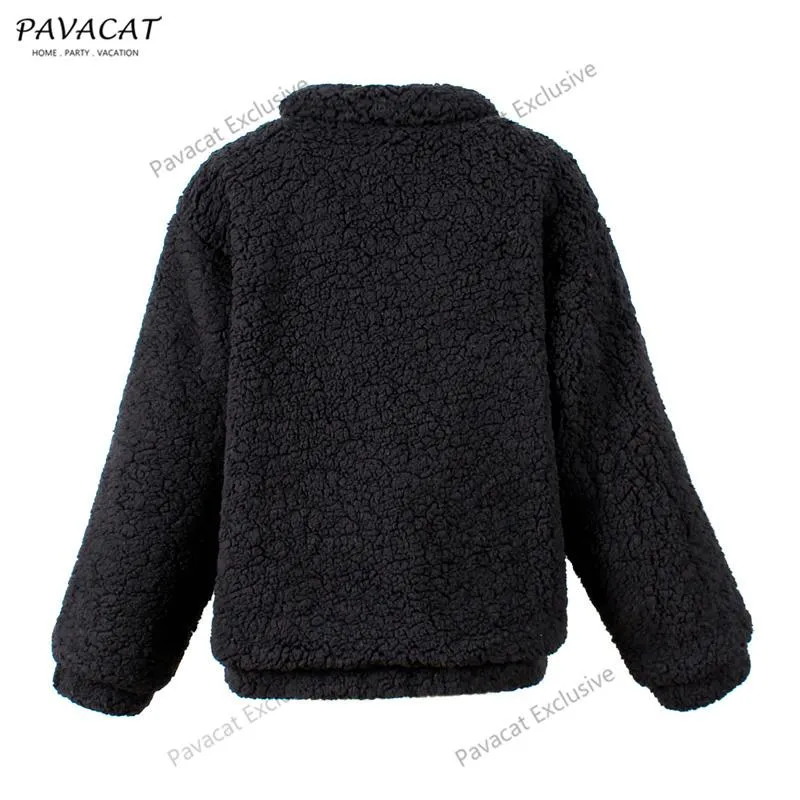 Faux Lambswool Oversized Coat