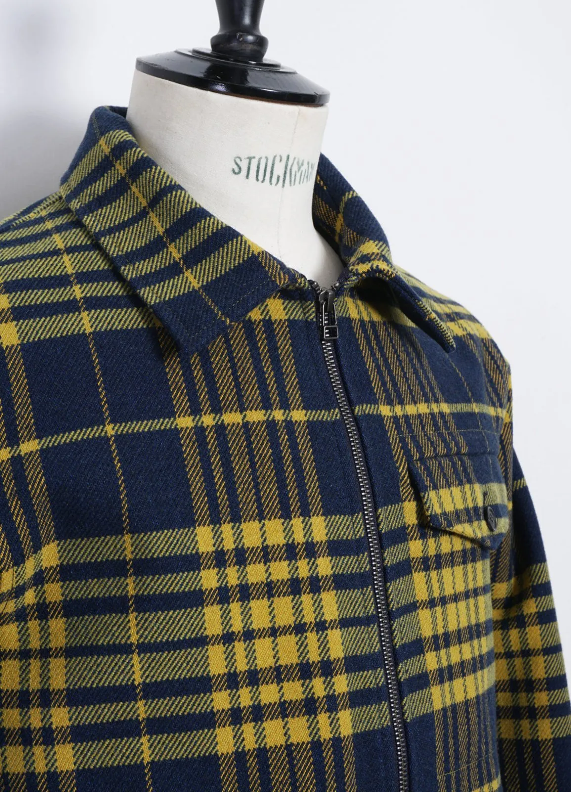 JARLE | Casual Zipper Jacket | Yellow Check