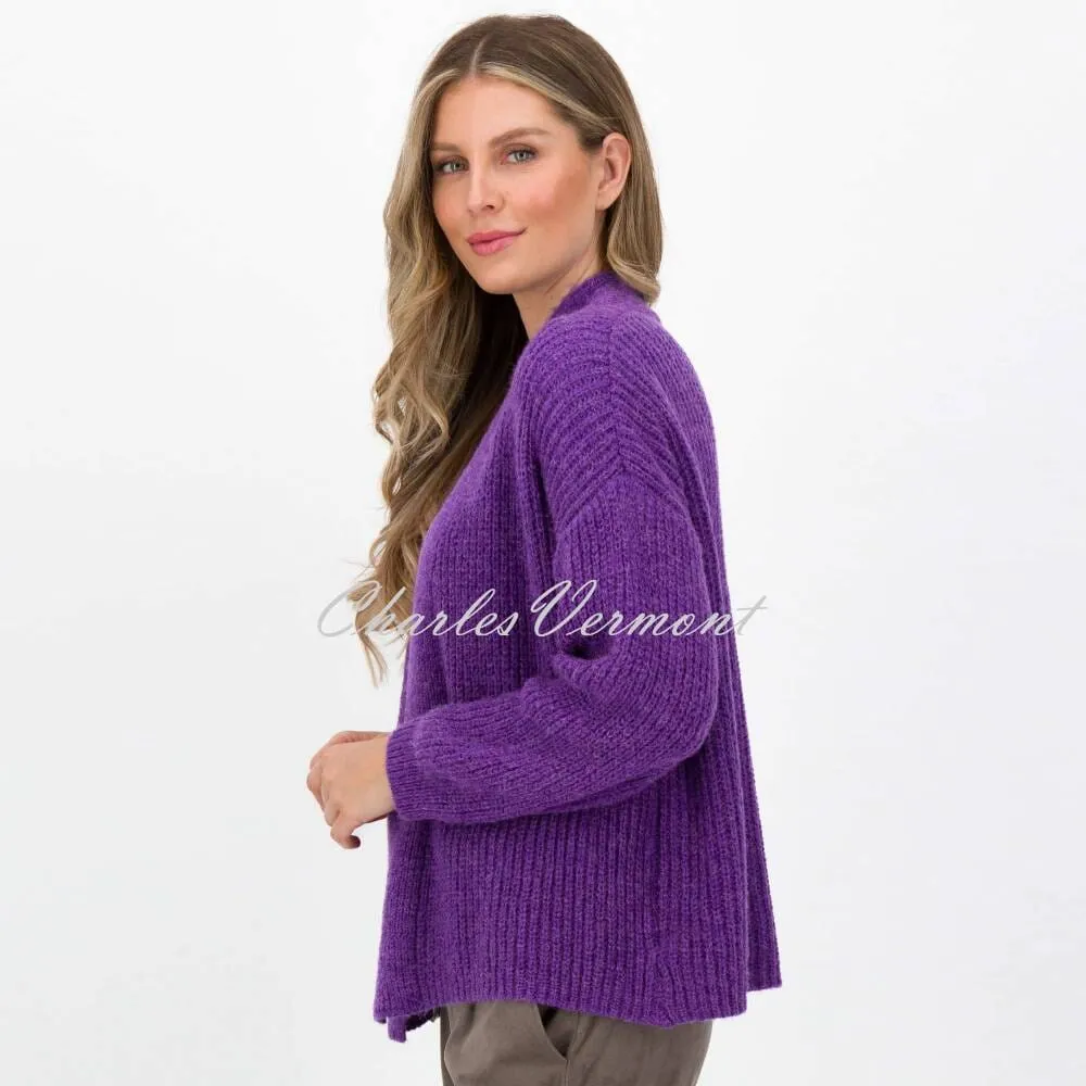 Just White Cardigan - Style J3296 (Purple)