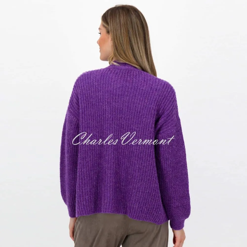 Just White Cardigan - Style J3296 (Purple)