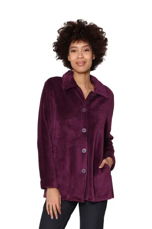 La Cera Heather Fleece Bed Jacket