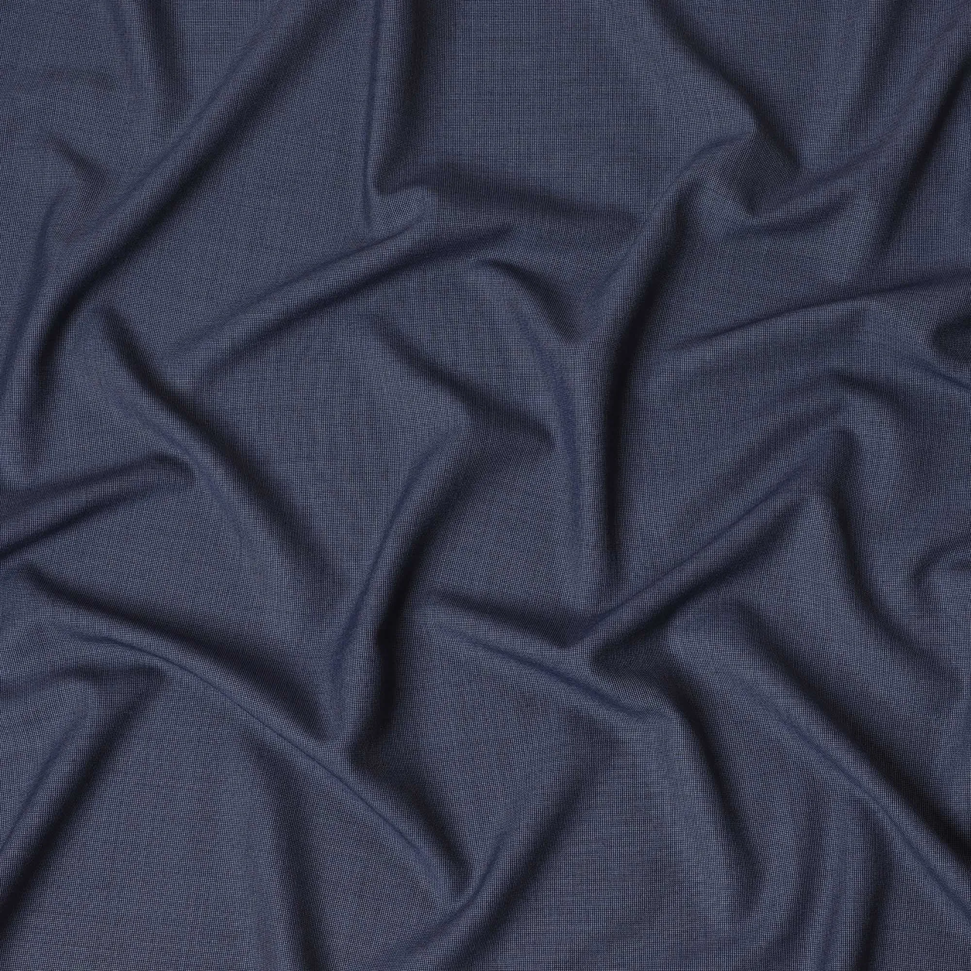 Light Denim blue Premium pure Super 150's Italian All wool Suiting fabric in self design-D17283