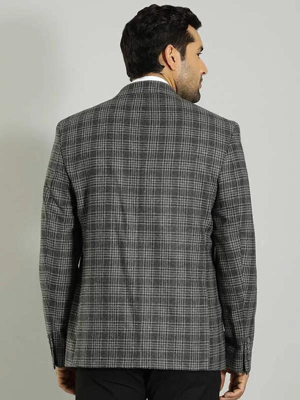 Men Checked Full Sleeve Casual Blazer