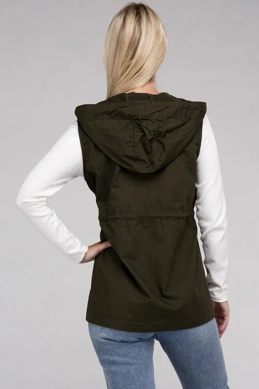 Military Hoodie Vest *More Colors!