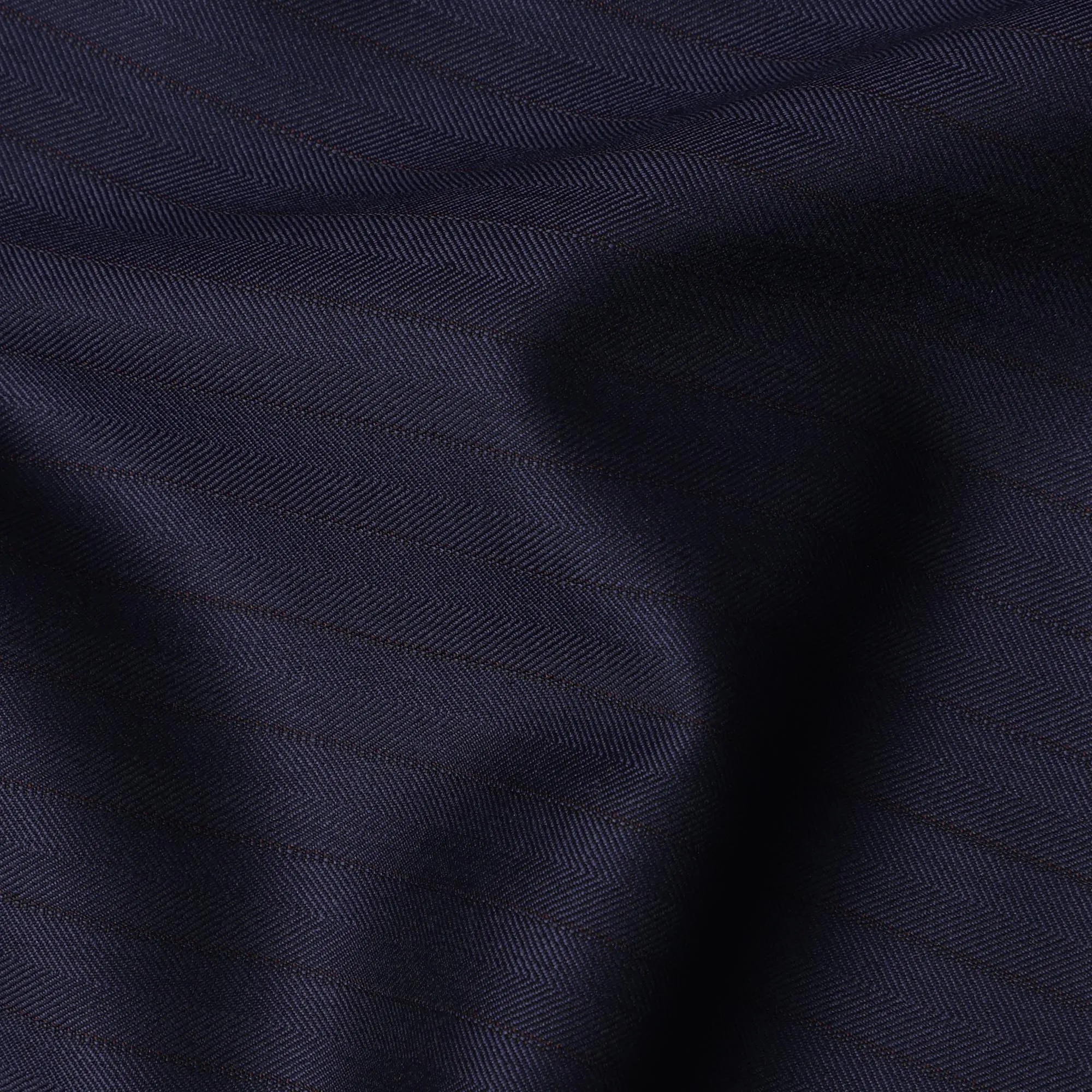 Navy Blue SCABAL Super 150's Wool and Silk Suiting Fabric - 3.5 Meters, 150 cm Width, Made in the UK-D21254