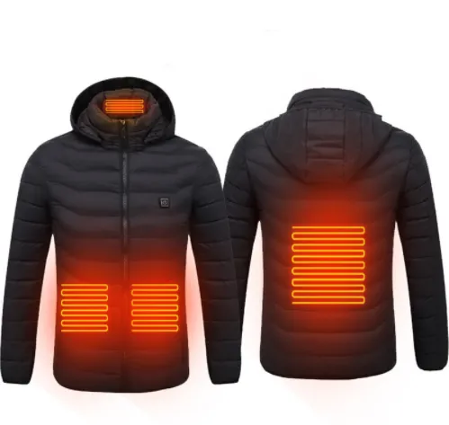 New Heated Jacket Coat USB Electric Jacket Cotton Coat Heater Thermal Clothing Heating Vest Men's Clothes Winter