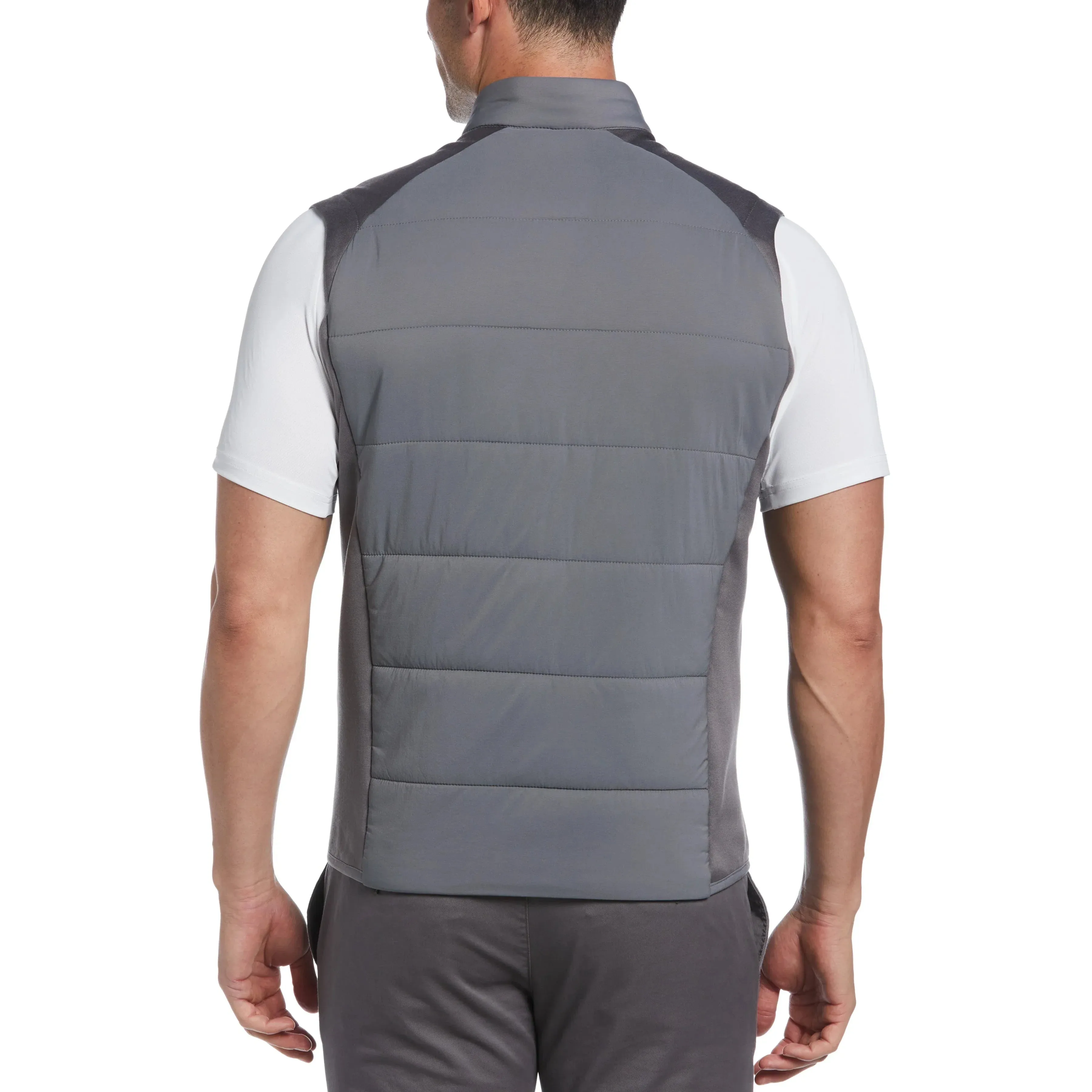 Original Penguin Mens Sleeveless Full Zip 70s Insulated Golf Vest - QUIET SHADE