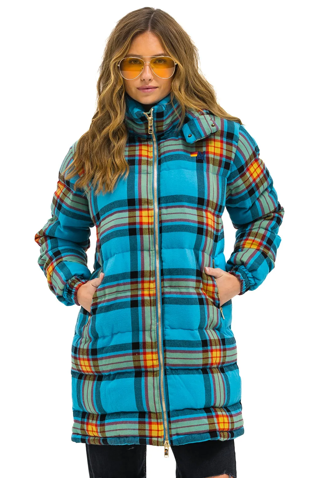 PLAID UNISEX LONG TREKKER JACKET - JACKSON PLAID