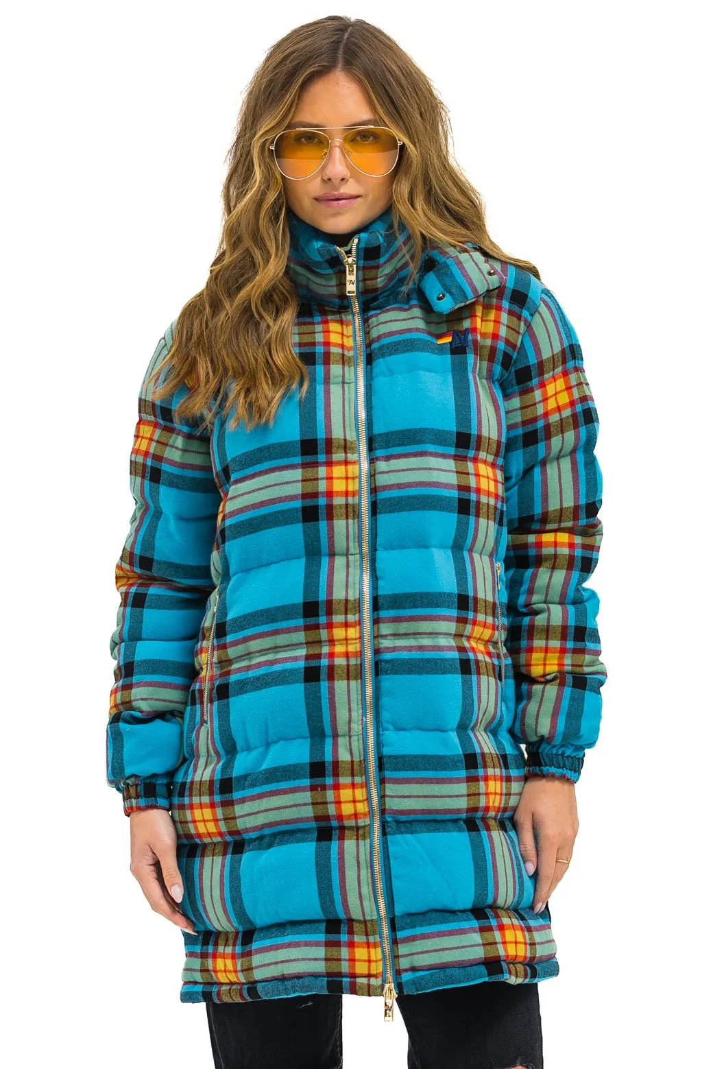 PLAID UNISEX LONG TREKKER JACKET - JACKSON PLAID