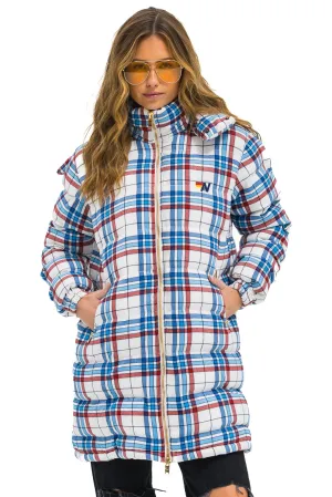 PLAID UNISEX LONG TREKKER JACKET - MONTAUK PLAID