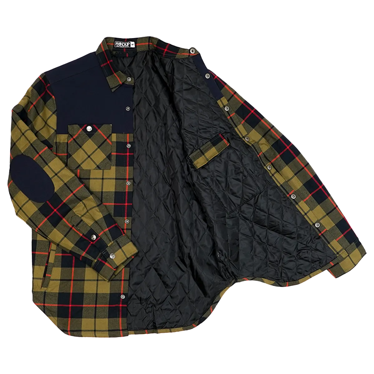 Quilted Shacket - Olive Flannel