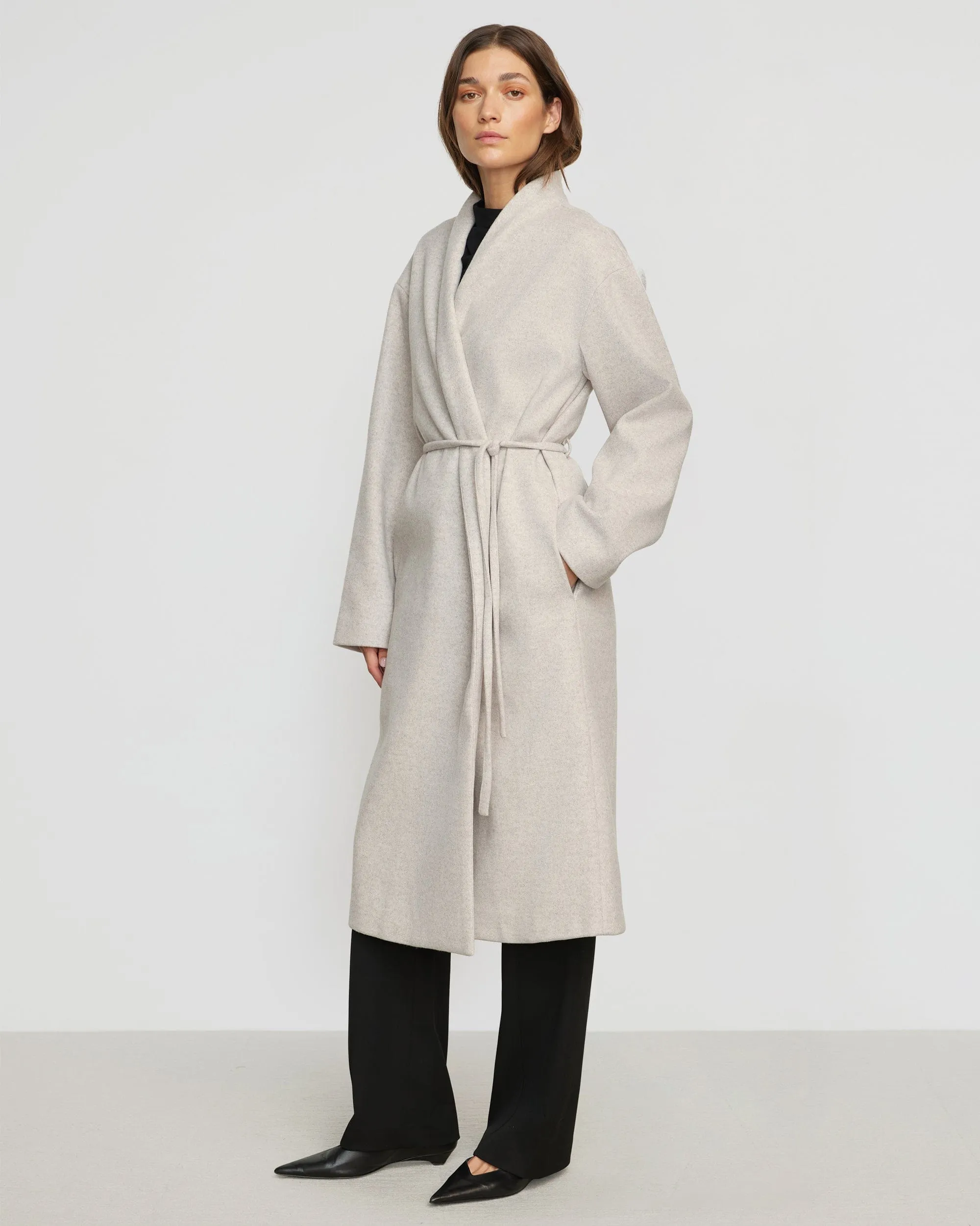 Reagan Oversized Tie-Front Coat