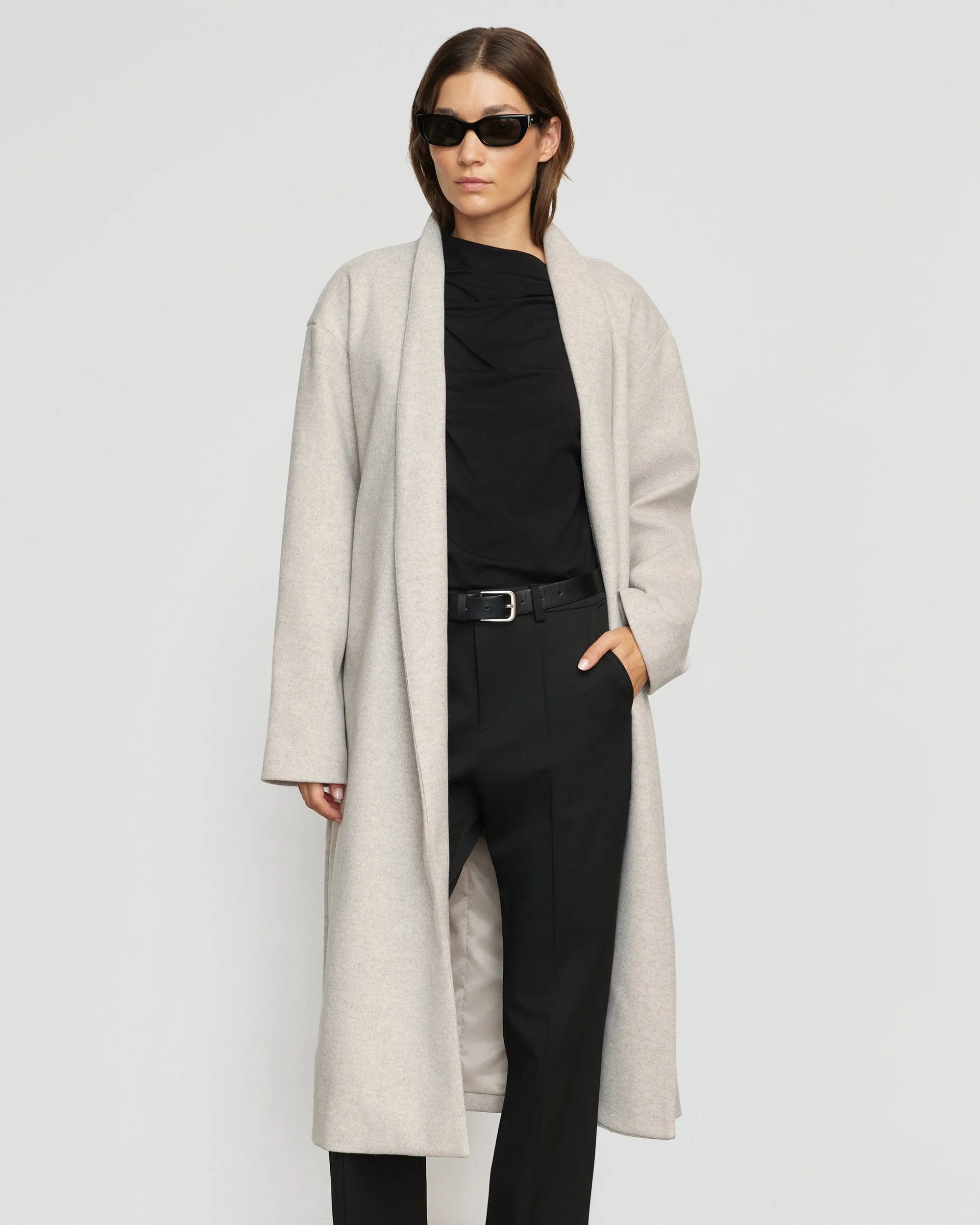 Reagan Oversized Tie-Front Coat