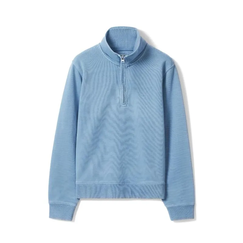 R.M.Williams Trickett Ladies Zip Neck Sweatshirt - Mid Blue