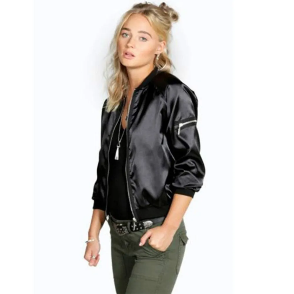 Satin Bomber Jacket