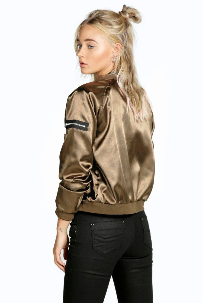 Satin Bomber Jacket