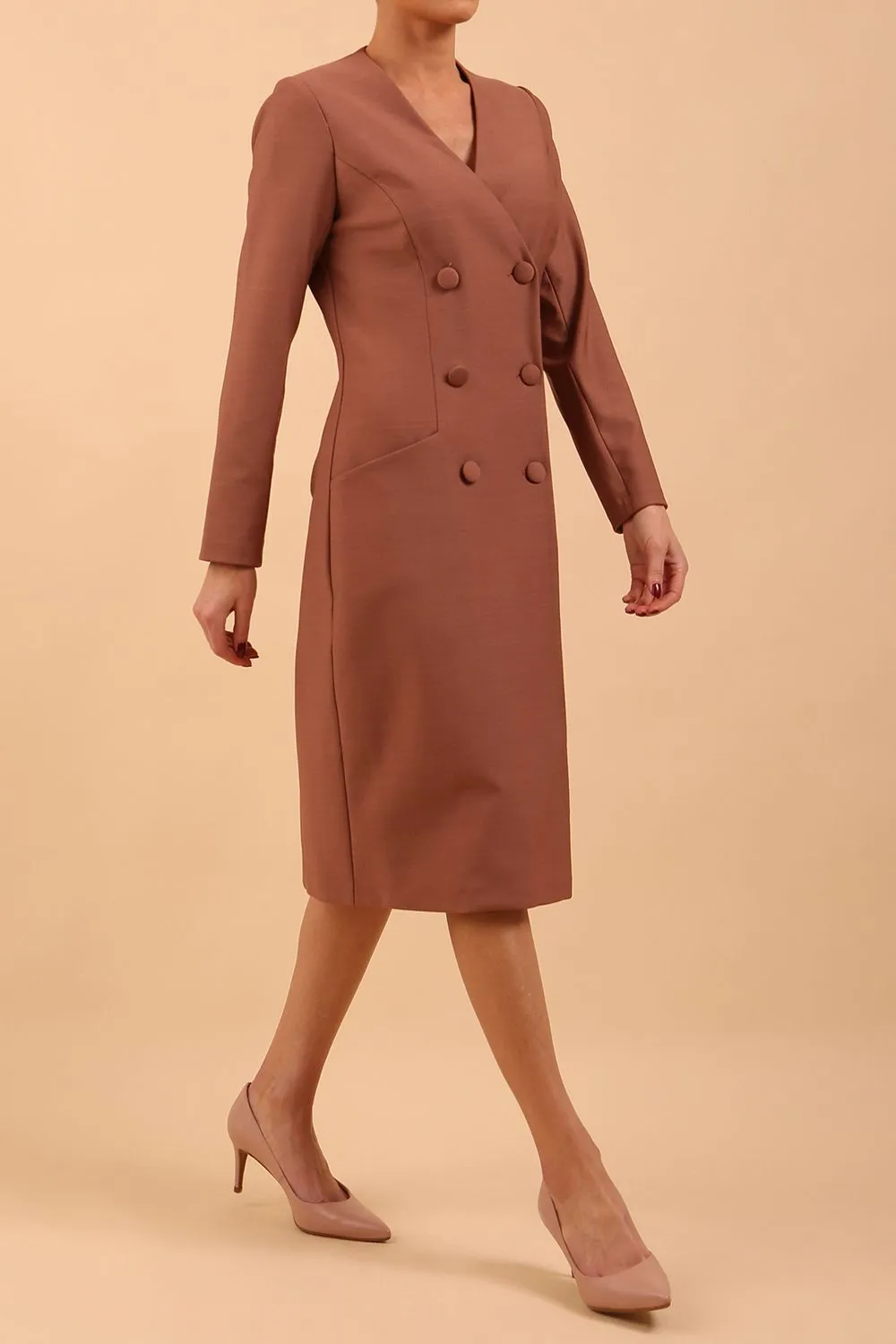 Seed Silverstone Long Sleeve Coat Dress