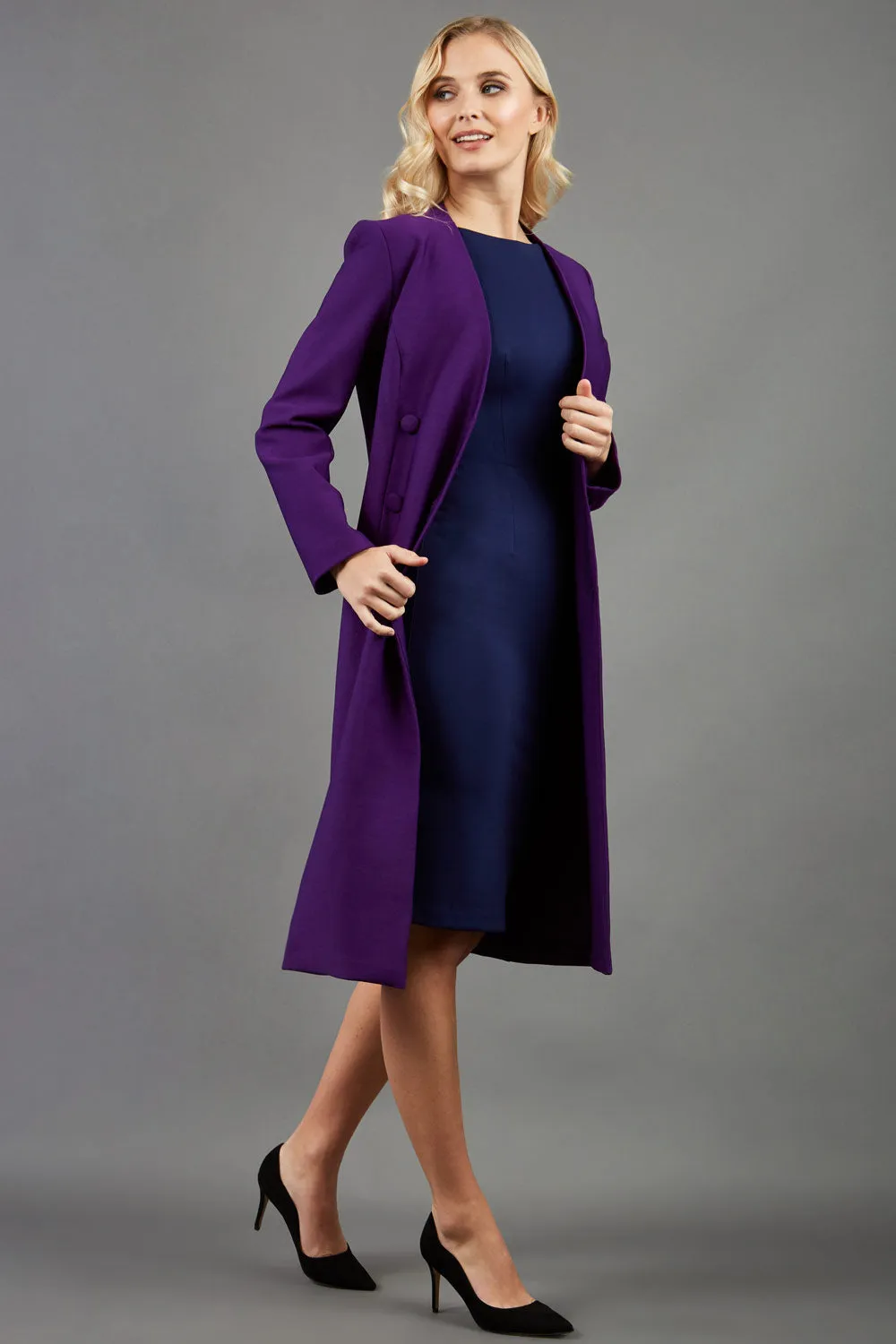 Seed Silverstone Long Sleeve Coat Dress