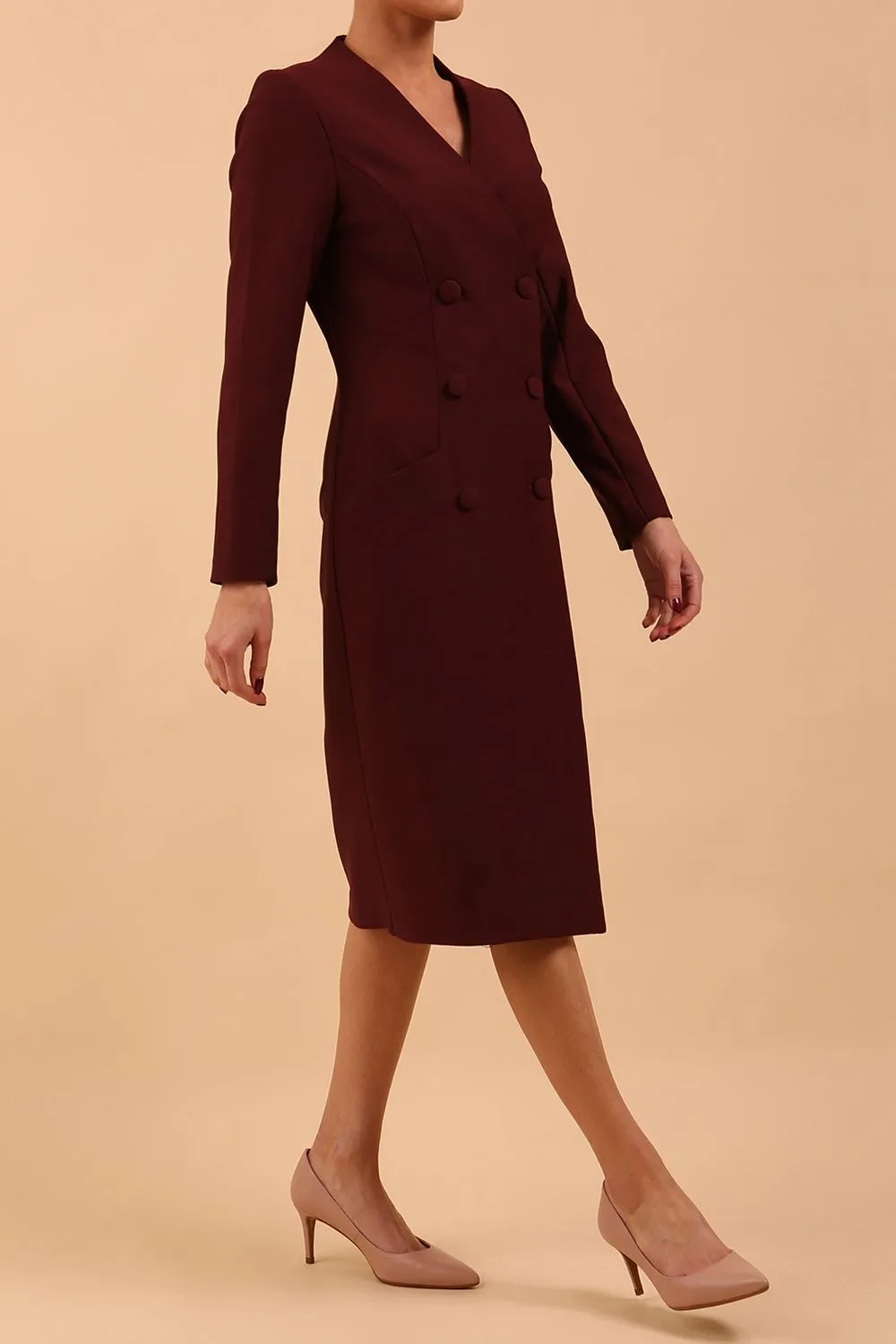 Seed Silverstone Long Sleeve Coat Dress