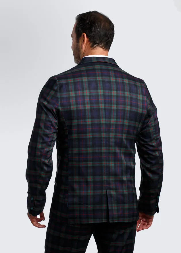 Serious Business Tartan Blazer | Dark Tartan