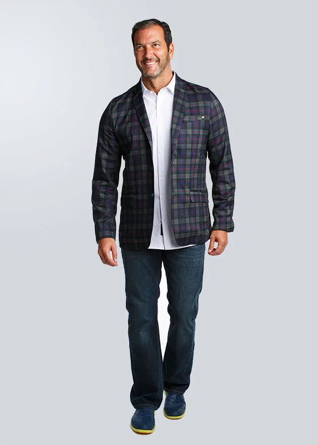 Serious Business Tartan Blazer | Dark Tartan