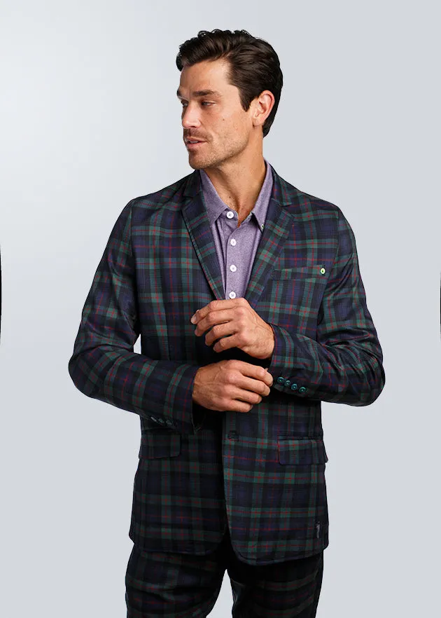 Serious Business Tartan Blazer | Dark Tartan