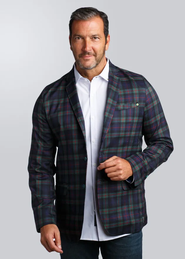 Serious Business Tartan Blazer | Dark Tartan